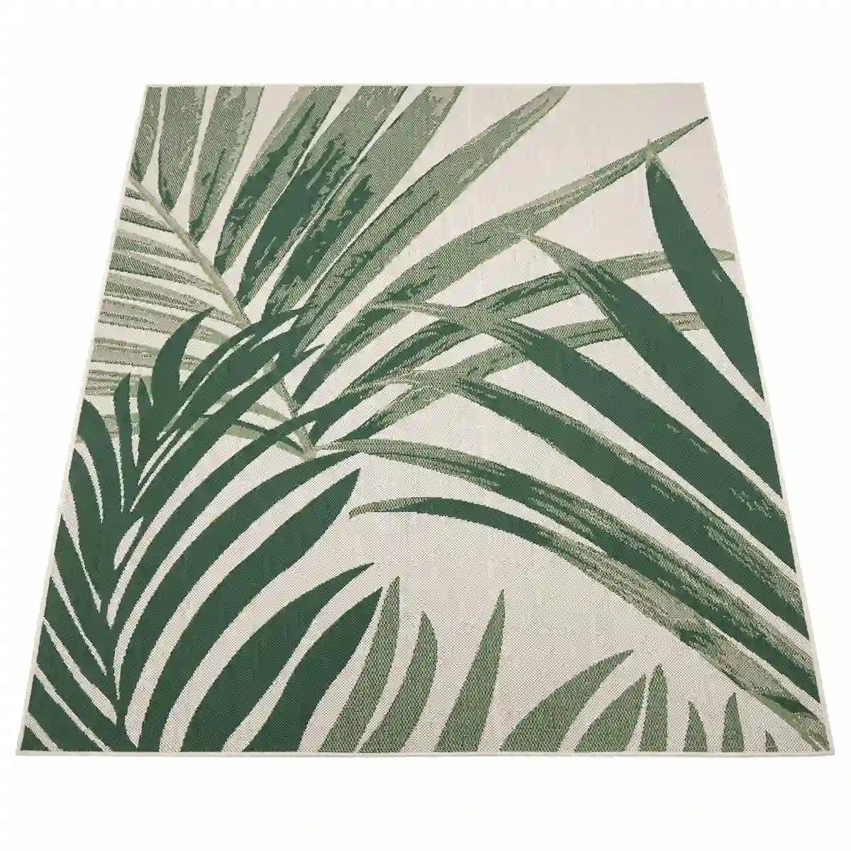 Tapis Naturel Tropica vert et blanc