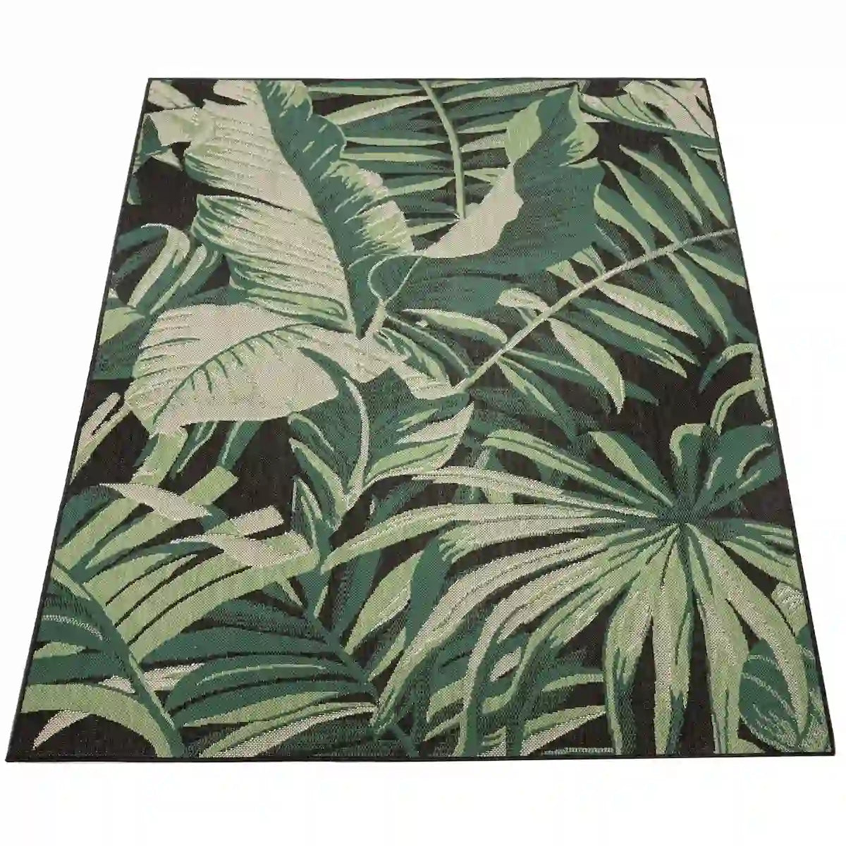 Tapis Naturel Yucama Noir sur fond blanc