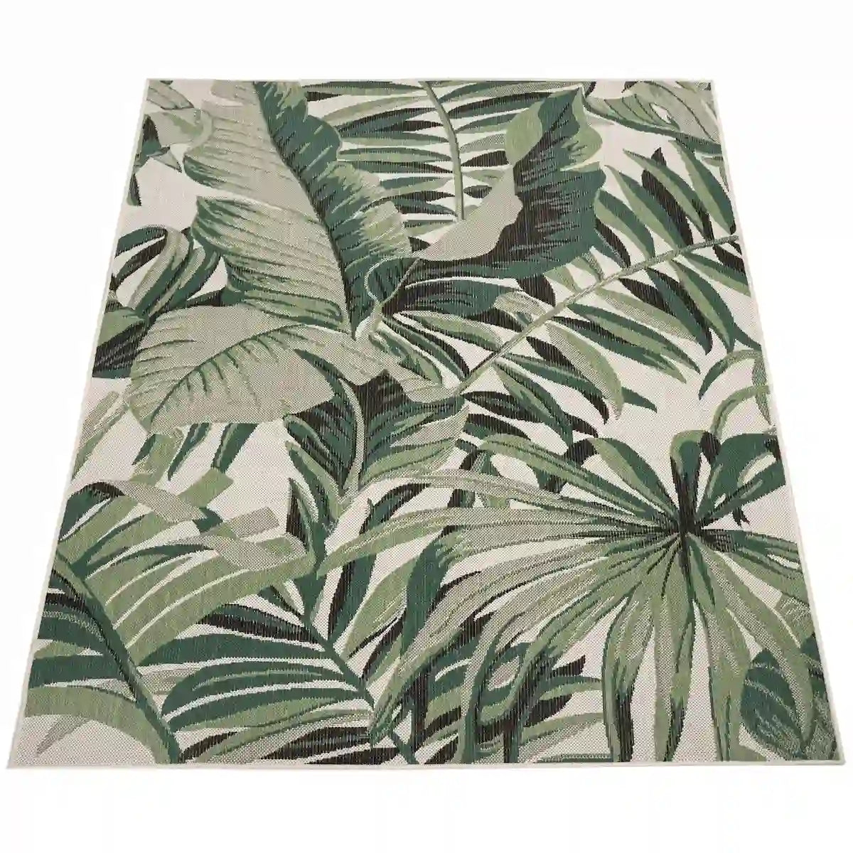 Tapis Naturel Yucama Vert sur fond blanc