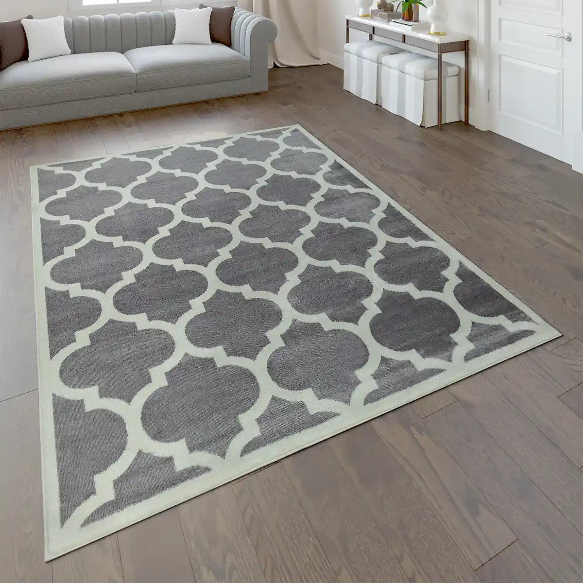 Tapis Original Arceau - Gris et Blanc