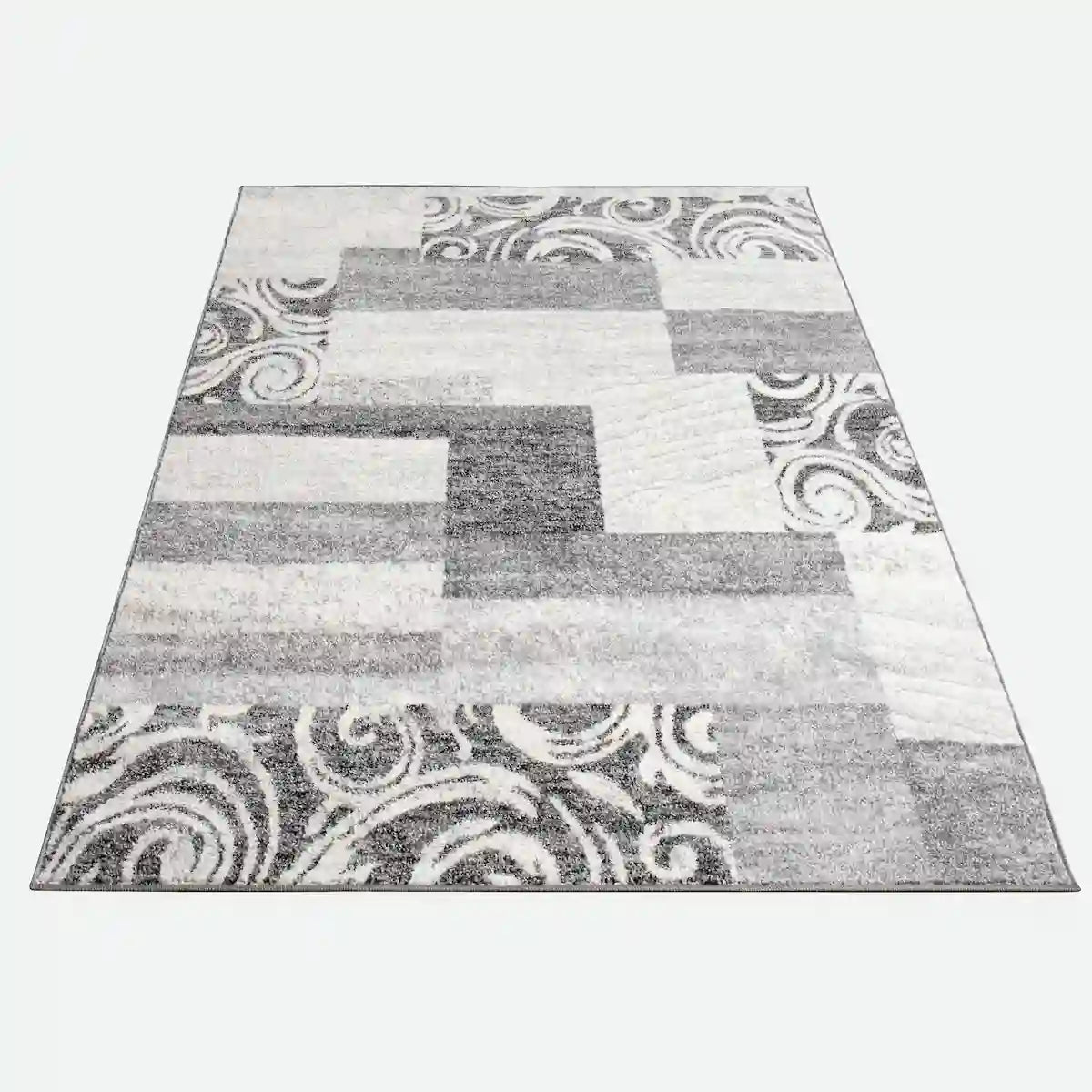 Tapis Original Versati Gris sur fond blanc