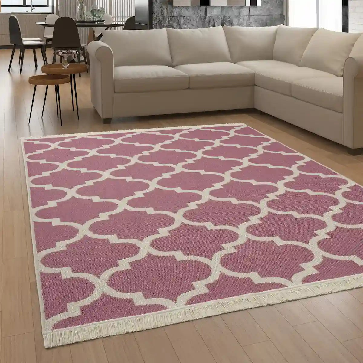 Tapis Oriental Royaliz Réversible - Rose