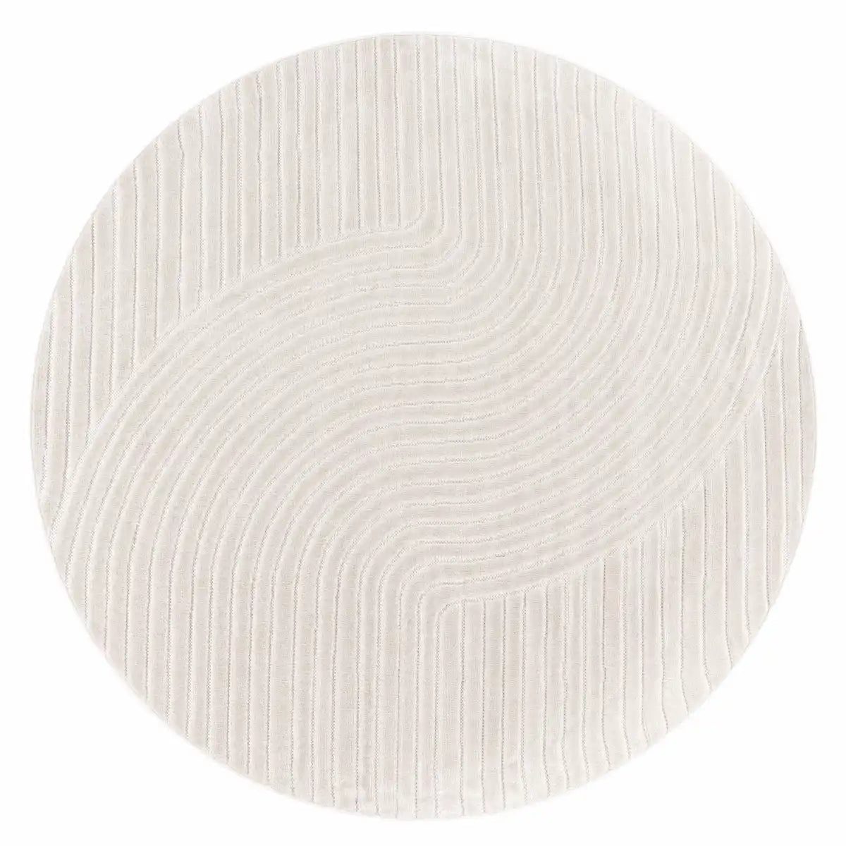 Tapis Rond Design Sculo - Fond blanc
