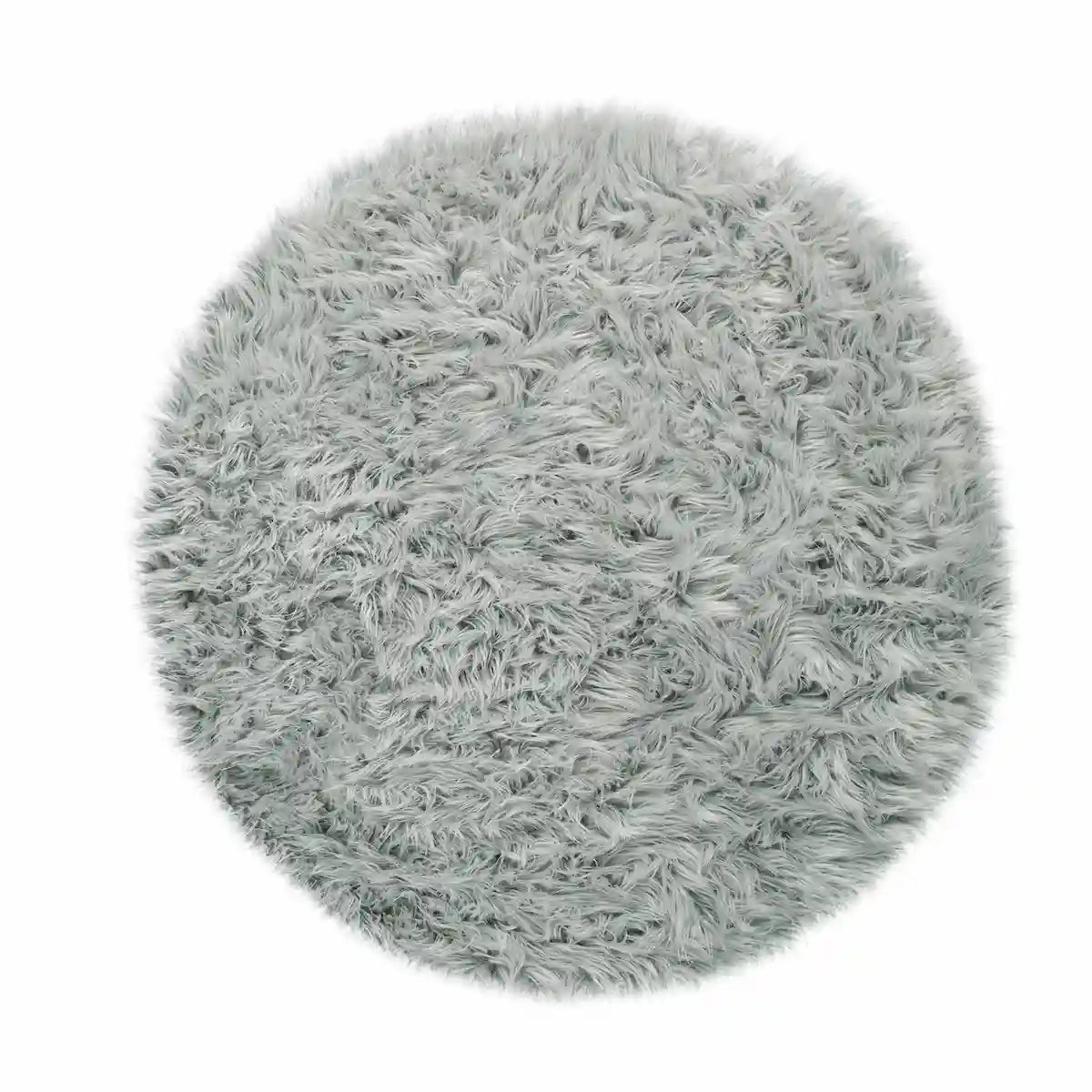 Tapis Rond Doux Calino sur Fond Blanc
