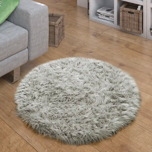 Tapis Rond Doux Calino - Couleur Gris