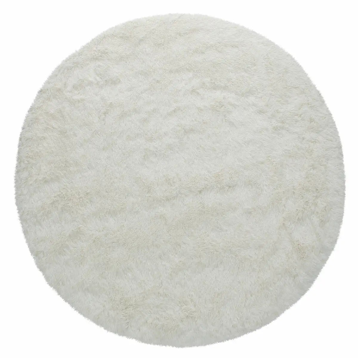 Tapis Rond Doux Cocoon Blanc sur fond blanc