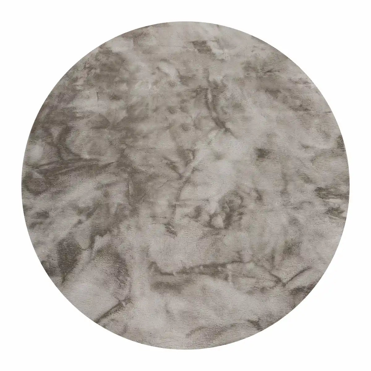 Tapis Rond Doux Lubo Gris - Tapis Rond