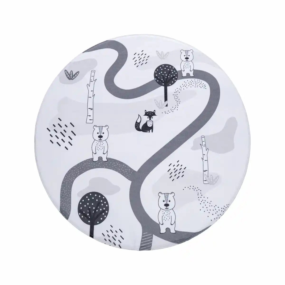 Tapis Rond Enfant Circulo sur fond blanc