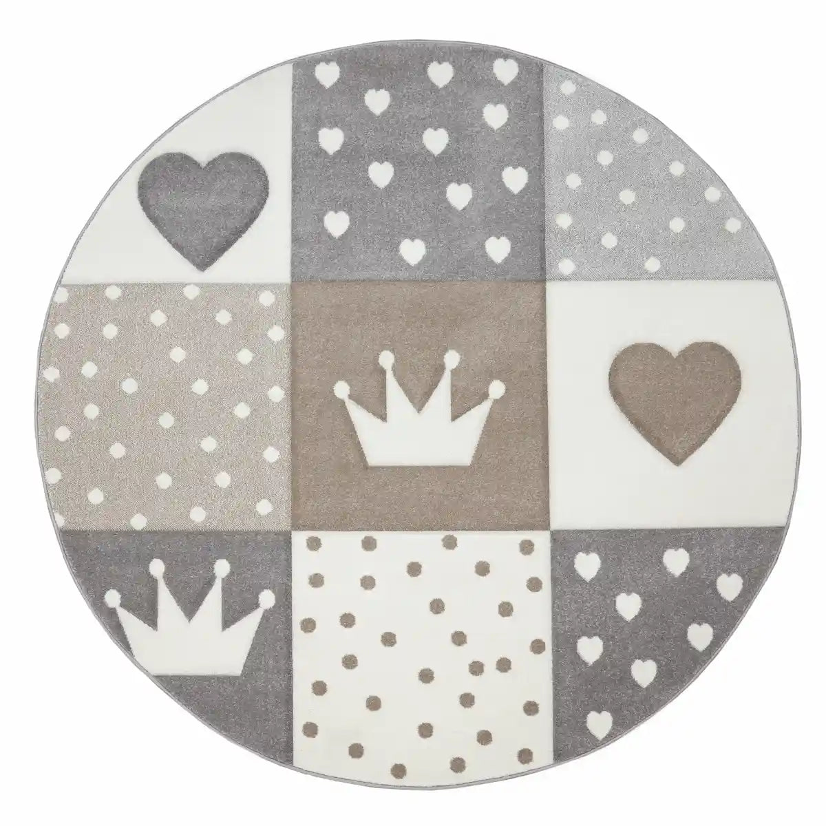 Tapis Rond Enfant Kinglove Beige