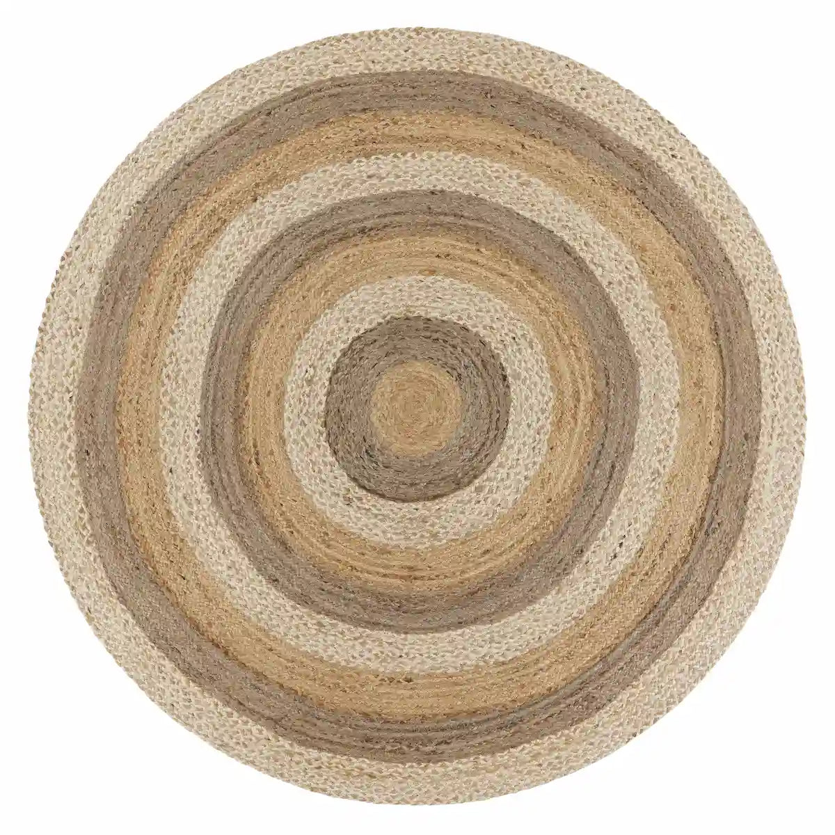 Tapis Rond Jute Cilyo sur fond blanc