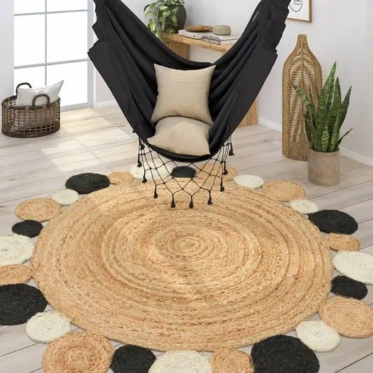 Tapis Rond Jute Elya Paille - Tapis en Jute