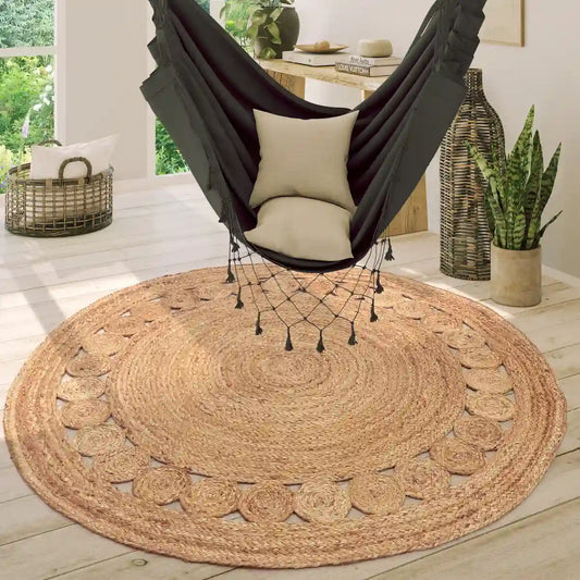 Tapis Rond Jute Moza - Tapis tissé à la main