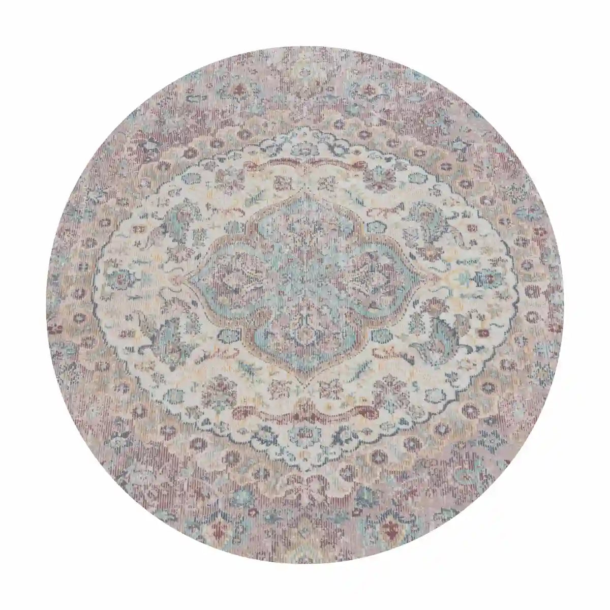 Tapis Rond Oriental Safi Rose