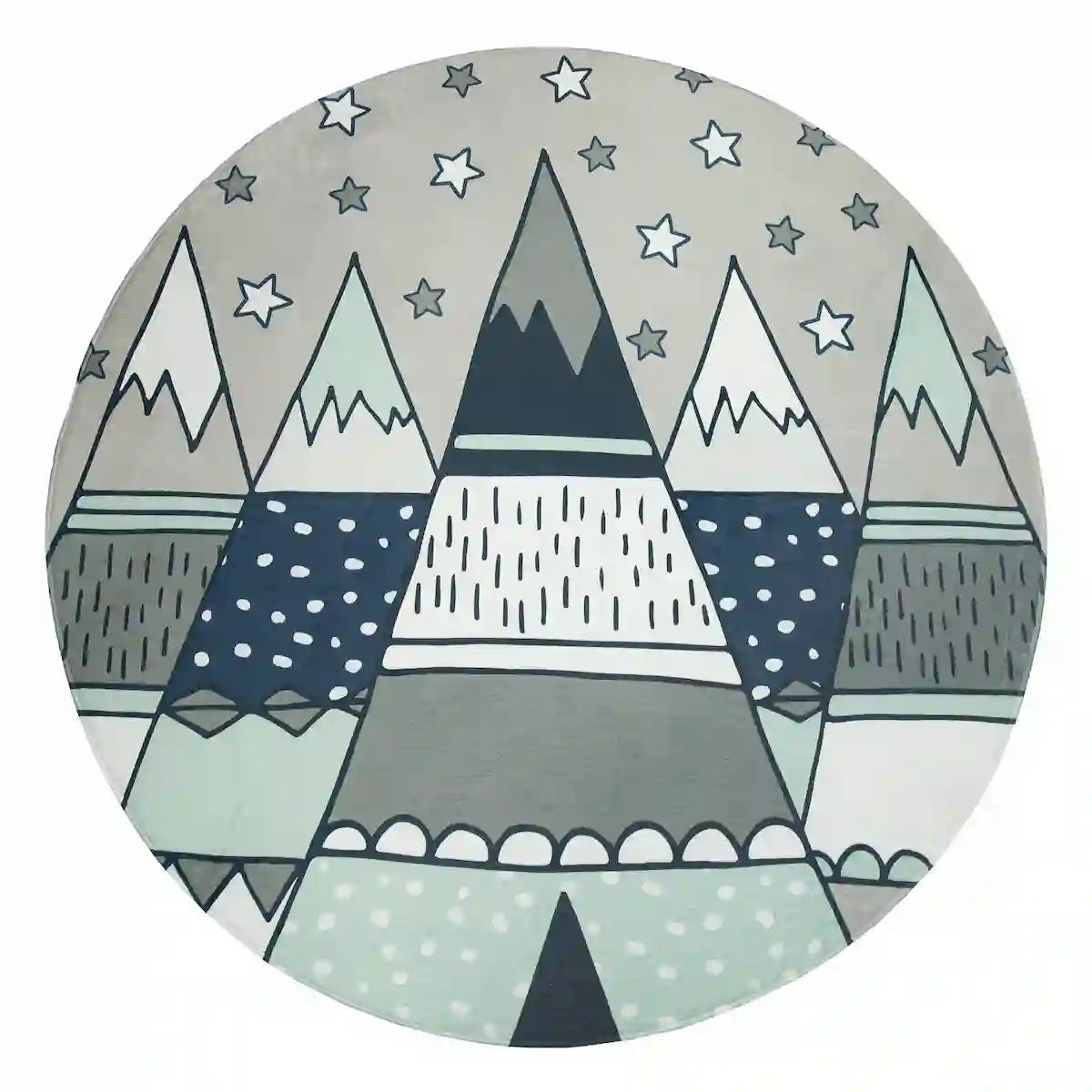 Tapis Rond Enfant Tipo sur fond blanc
