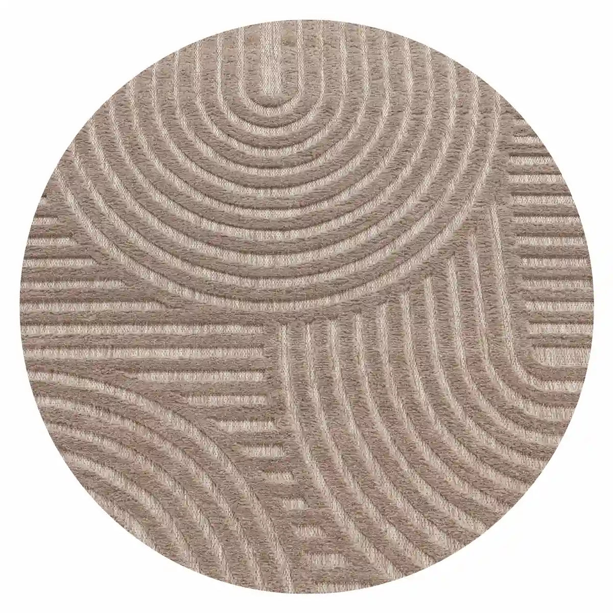 Tapis Rond Scandinave Zola - Beige
