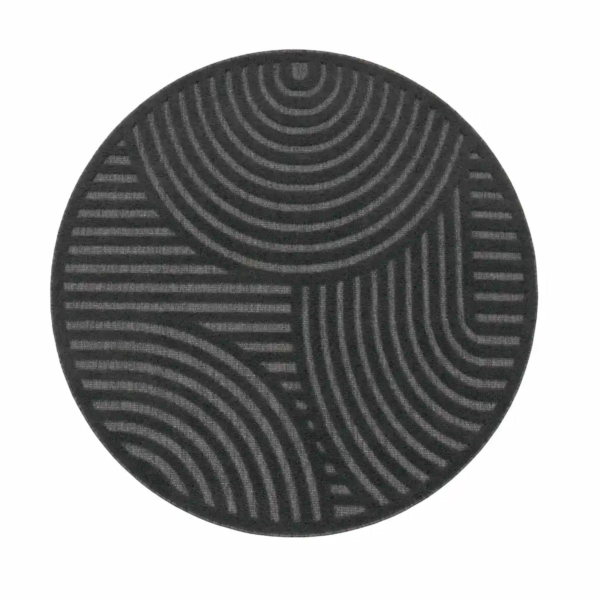 Tapis Rond Scandinave Zola - Anthracite