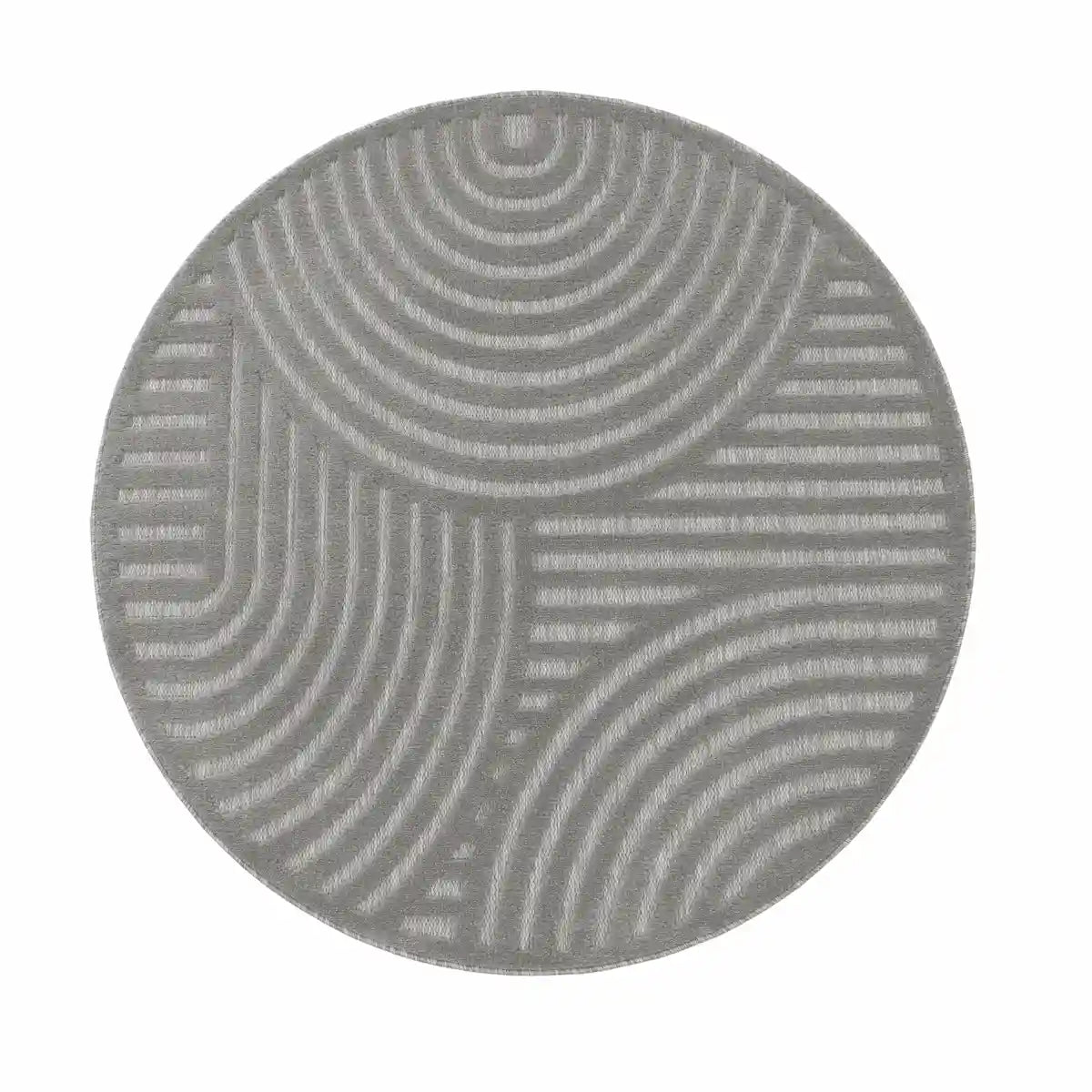 Tapis Rond Scandinave Zola - Gris