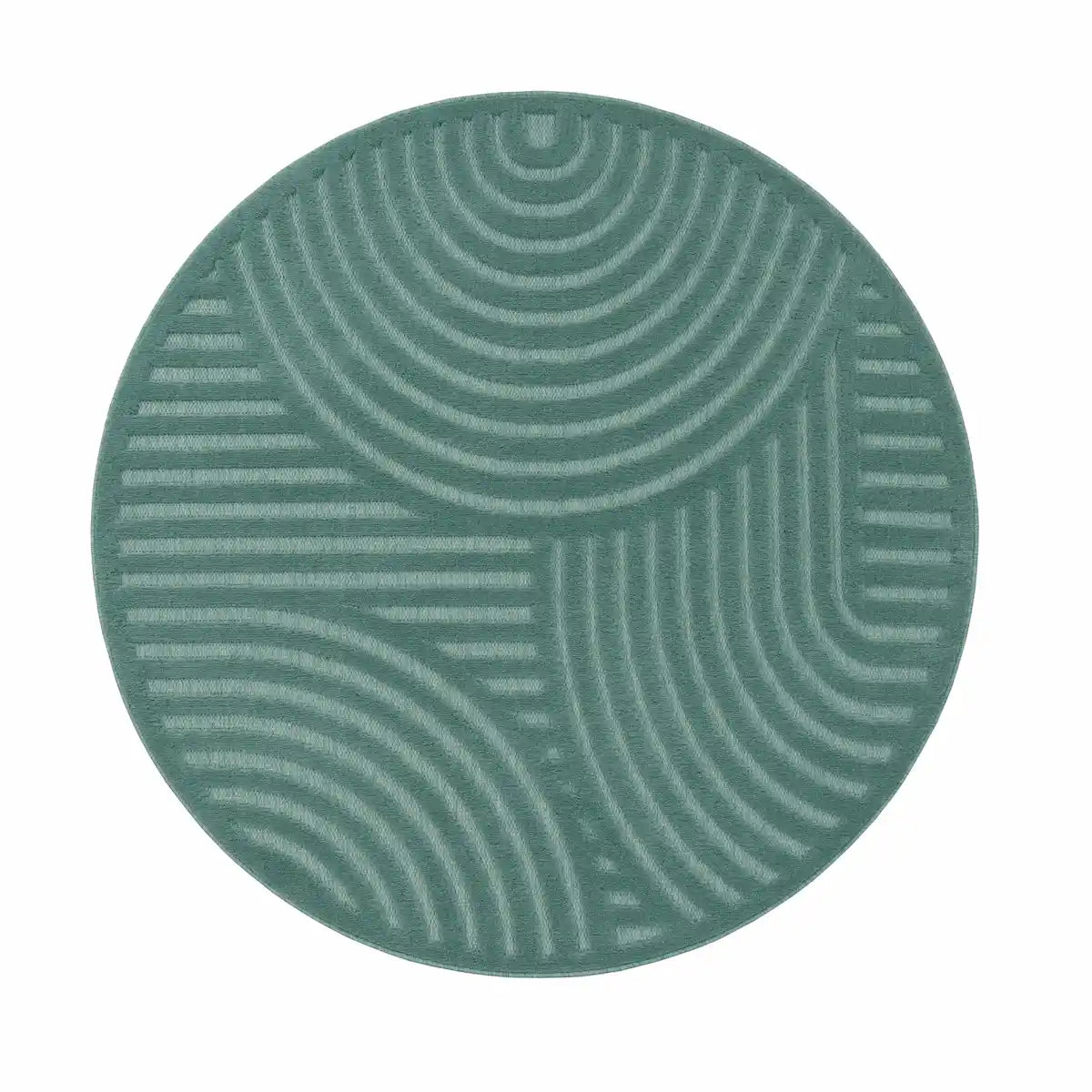 Tapis Rond Scandinave Zola - Turquoise