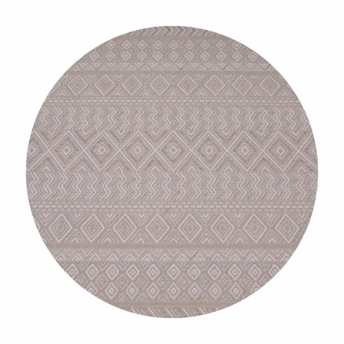 Tapis Rond Scandinave Fjord Beige