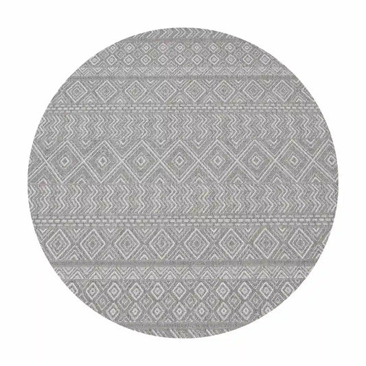 Tapis Rond Scandinave Fjord Gris