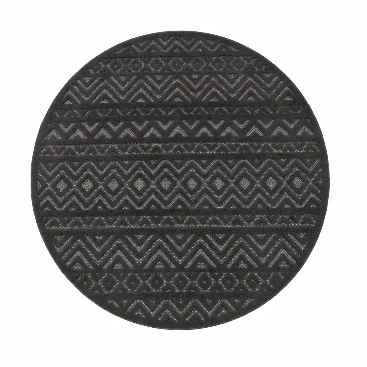 Tapis Rond Zagora Anthracite