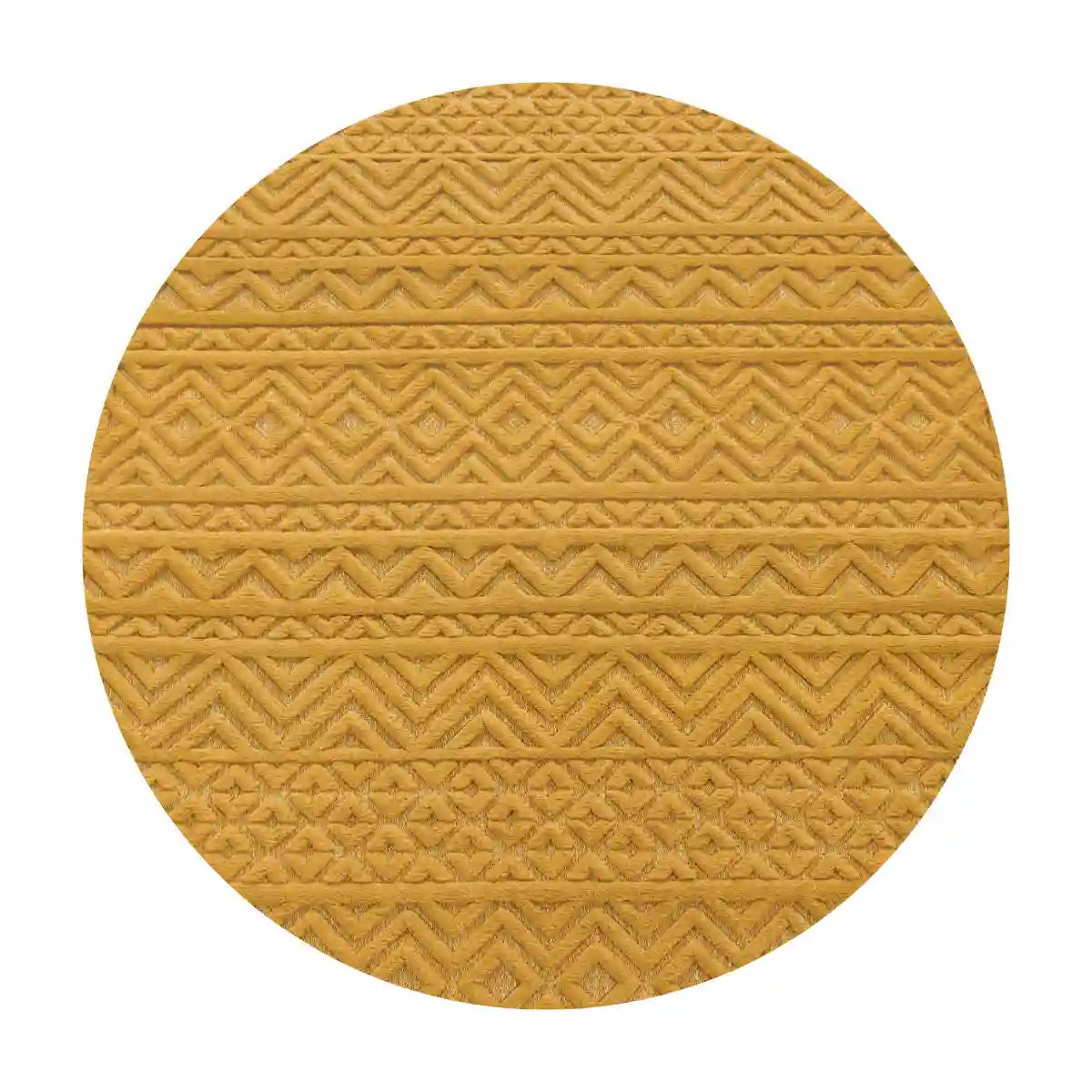 Tapis Rond Zagora Jaune