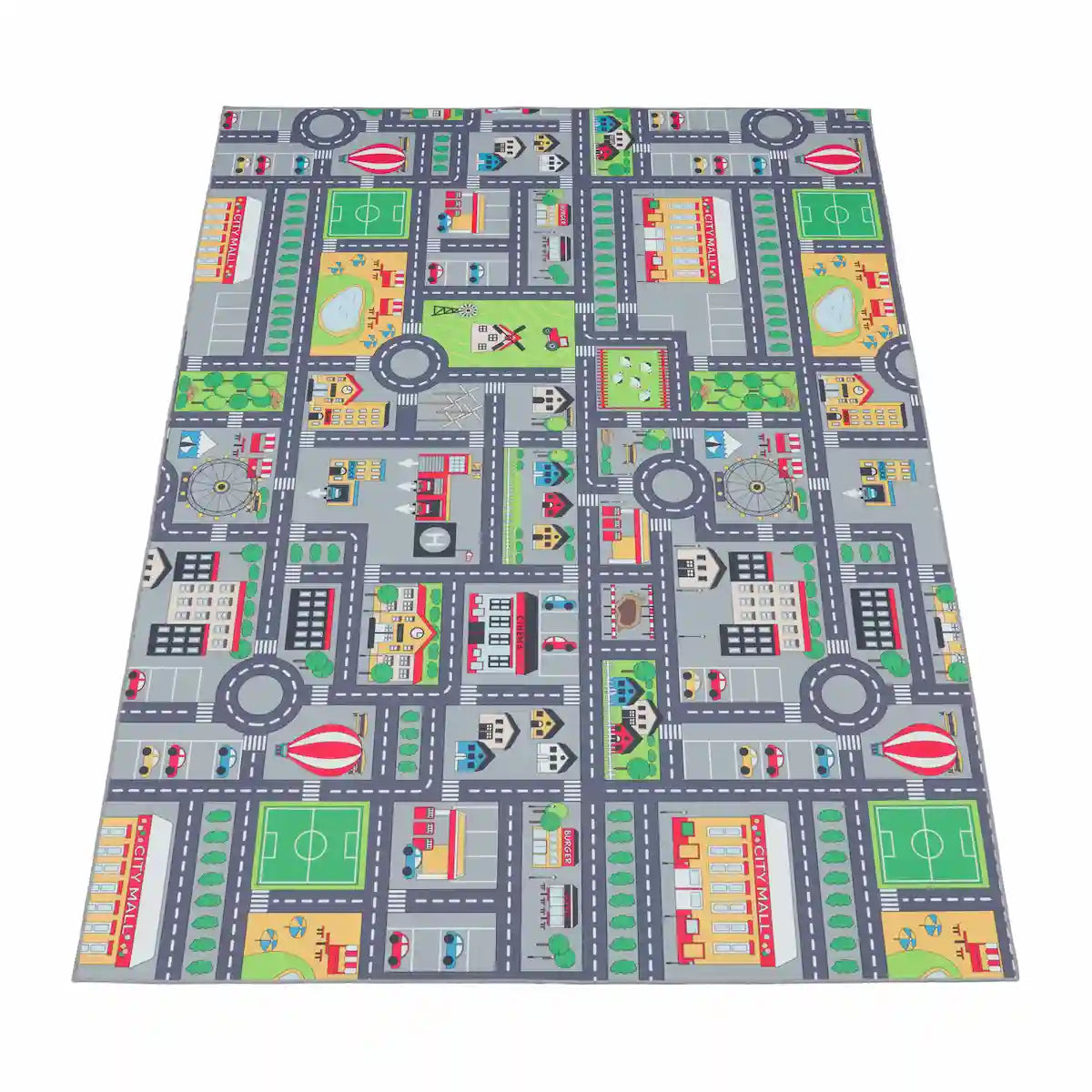 Tapis Route Enfant City sur fond blanc