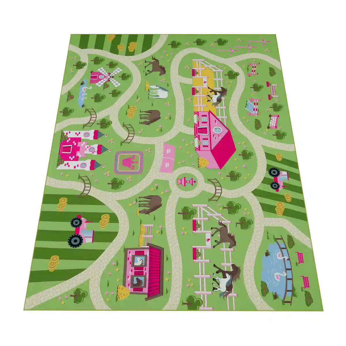 Tapis Route Enfant Rosalia sur fond blanc