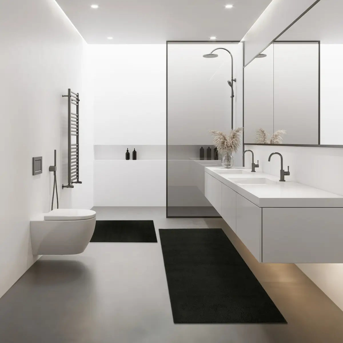 Tapis Salle de Bain Nymba Noir