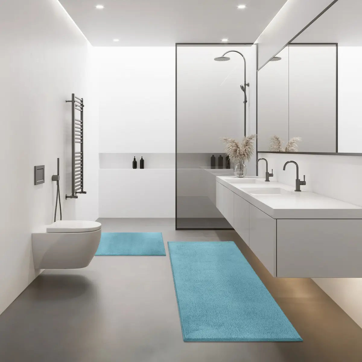 Tapis Salle de Bain Nymba Turquoise