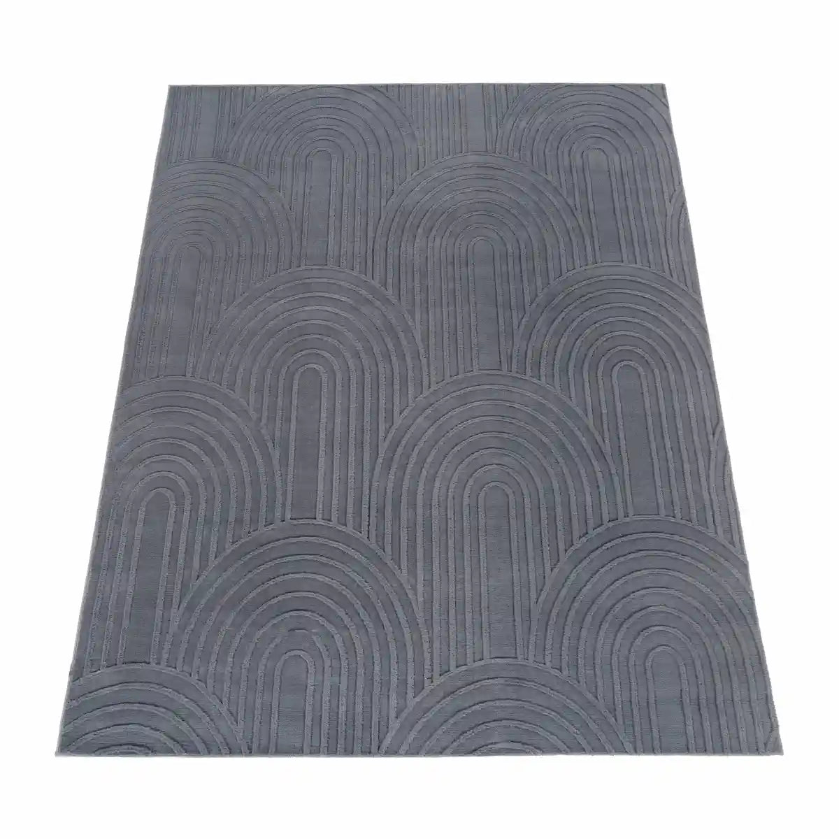 Tapis Scandinave Arco Anthracite sur fond blanc