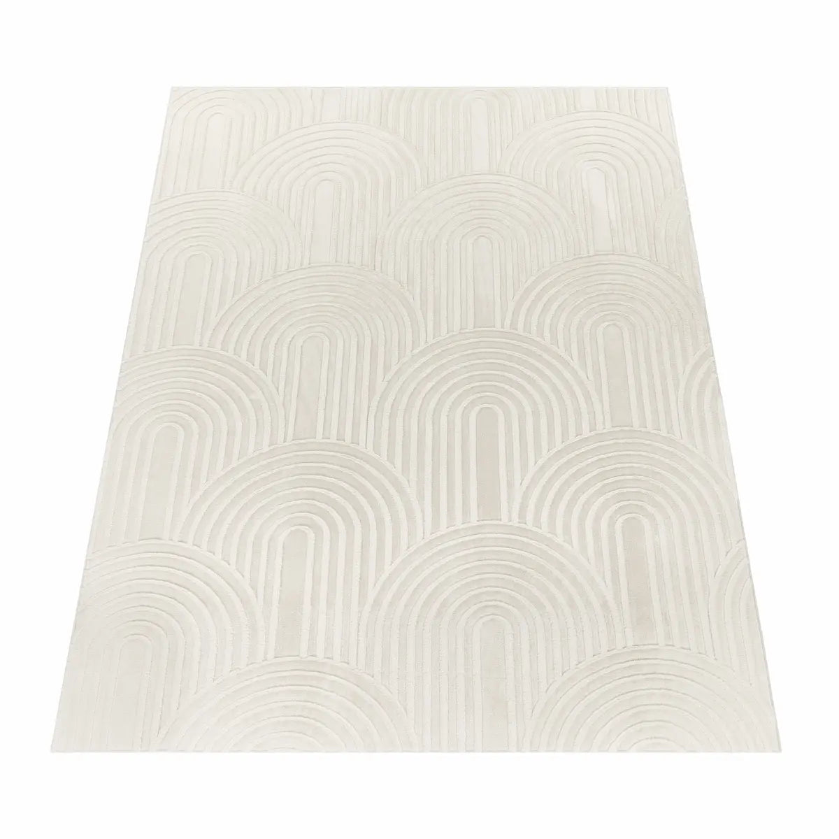 Tapis Scandinave Arco Cream sur fond blanc