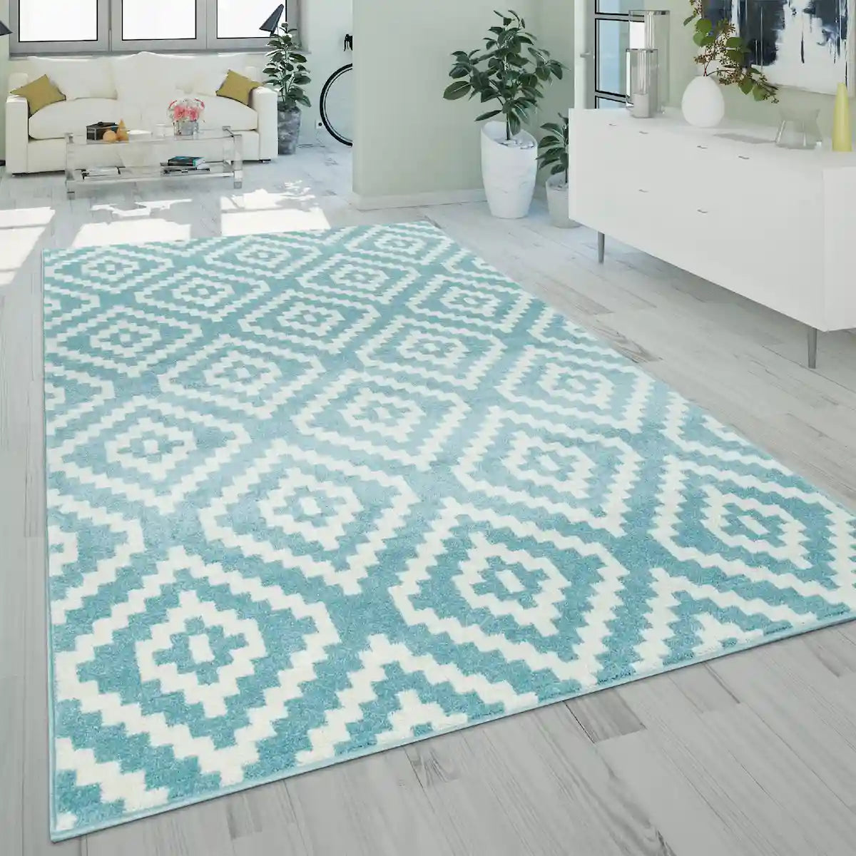 Tapis Scandinave Losato - Bleu