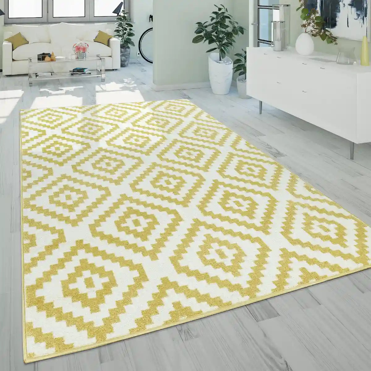 Tapis Scandinave Losato - Jaune