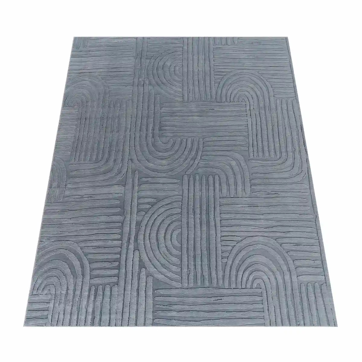Tapis Scandinave Nila Anthracite sur fond blanc