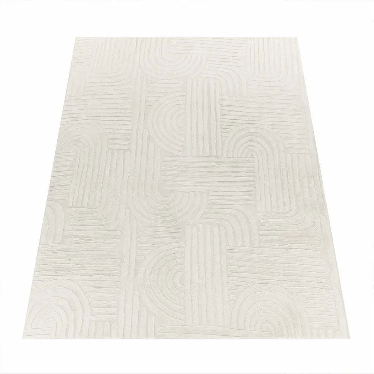 Tapis Scandinave Nila Cream sur fond blanc