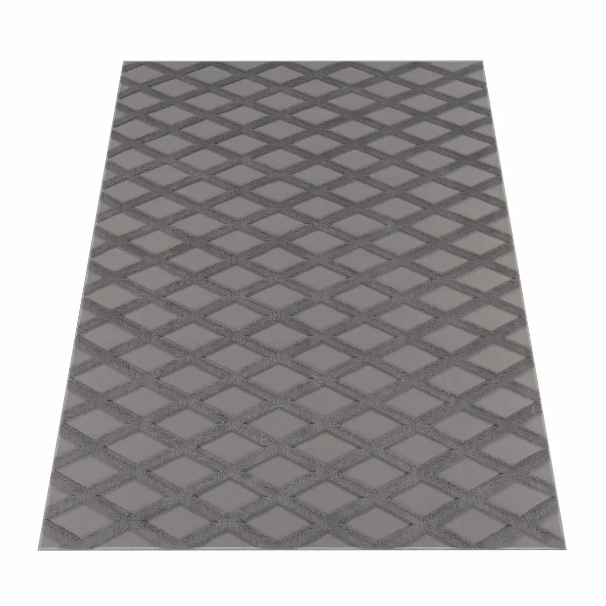 Tapis Scandinave Nova Anthracite sur fond blanc