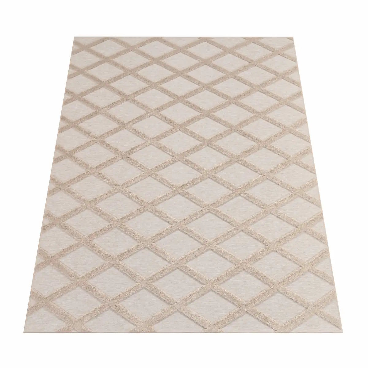 Tapis Scandinave Nova Beige sur fond blanc