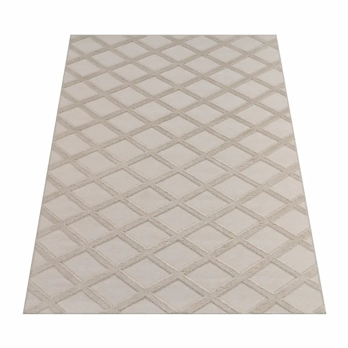 Tapis Scandinave Nova Cream sur fond blanc