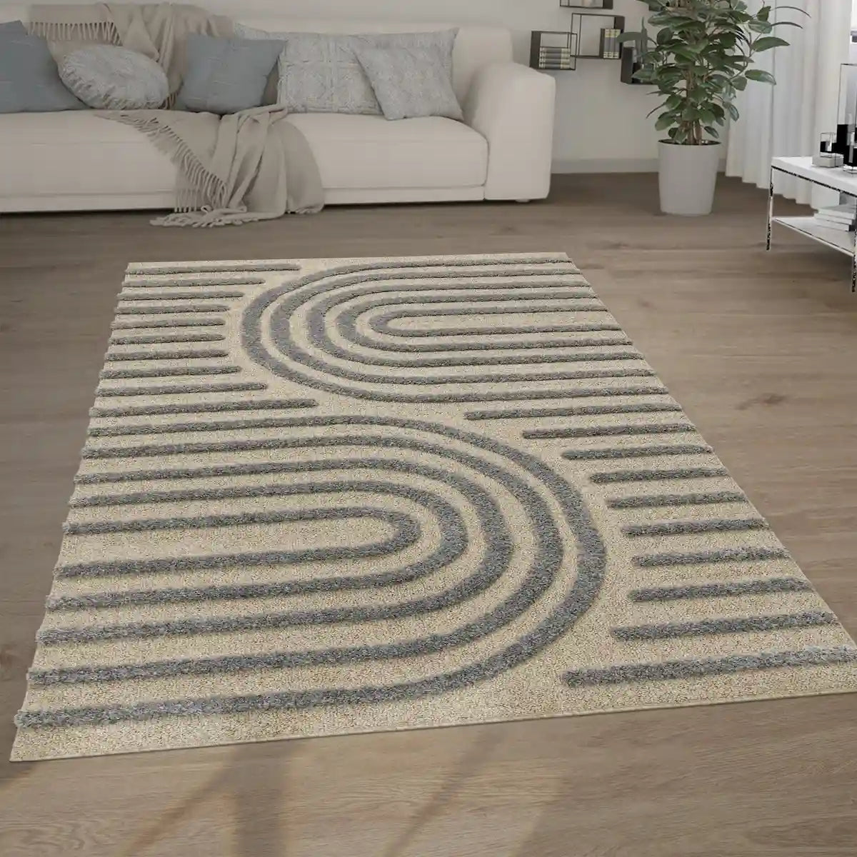Tapis Scandinave Wavo Gris