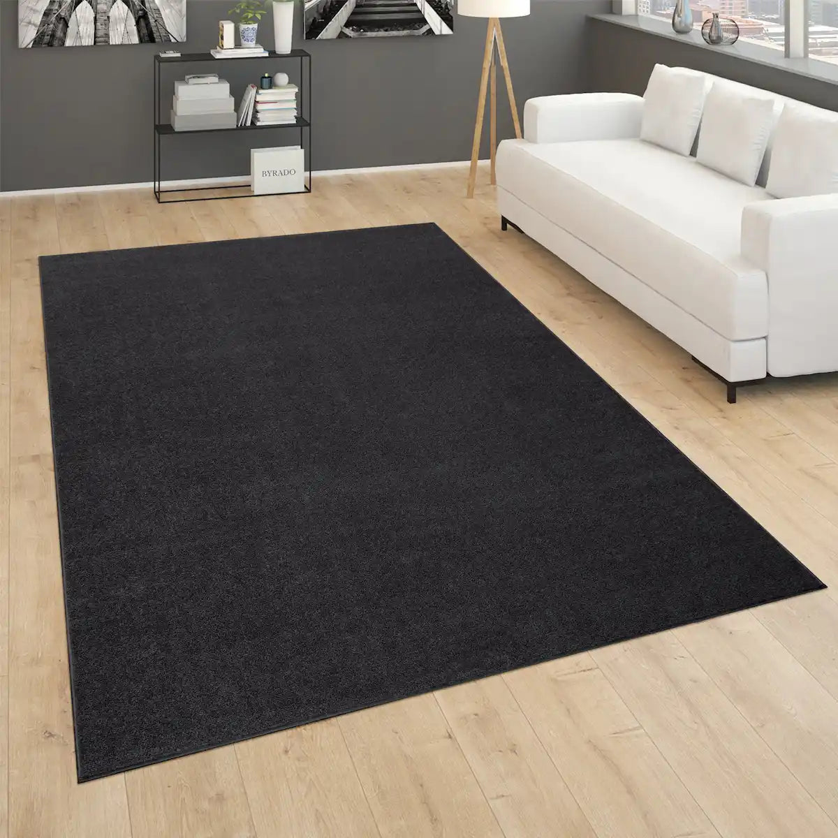 Tapis Uni Basic Noir