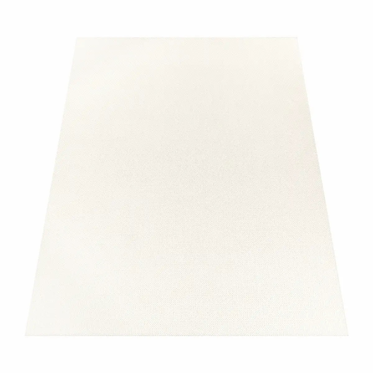 Tapis Uni Borea Cream sur fond blanc