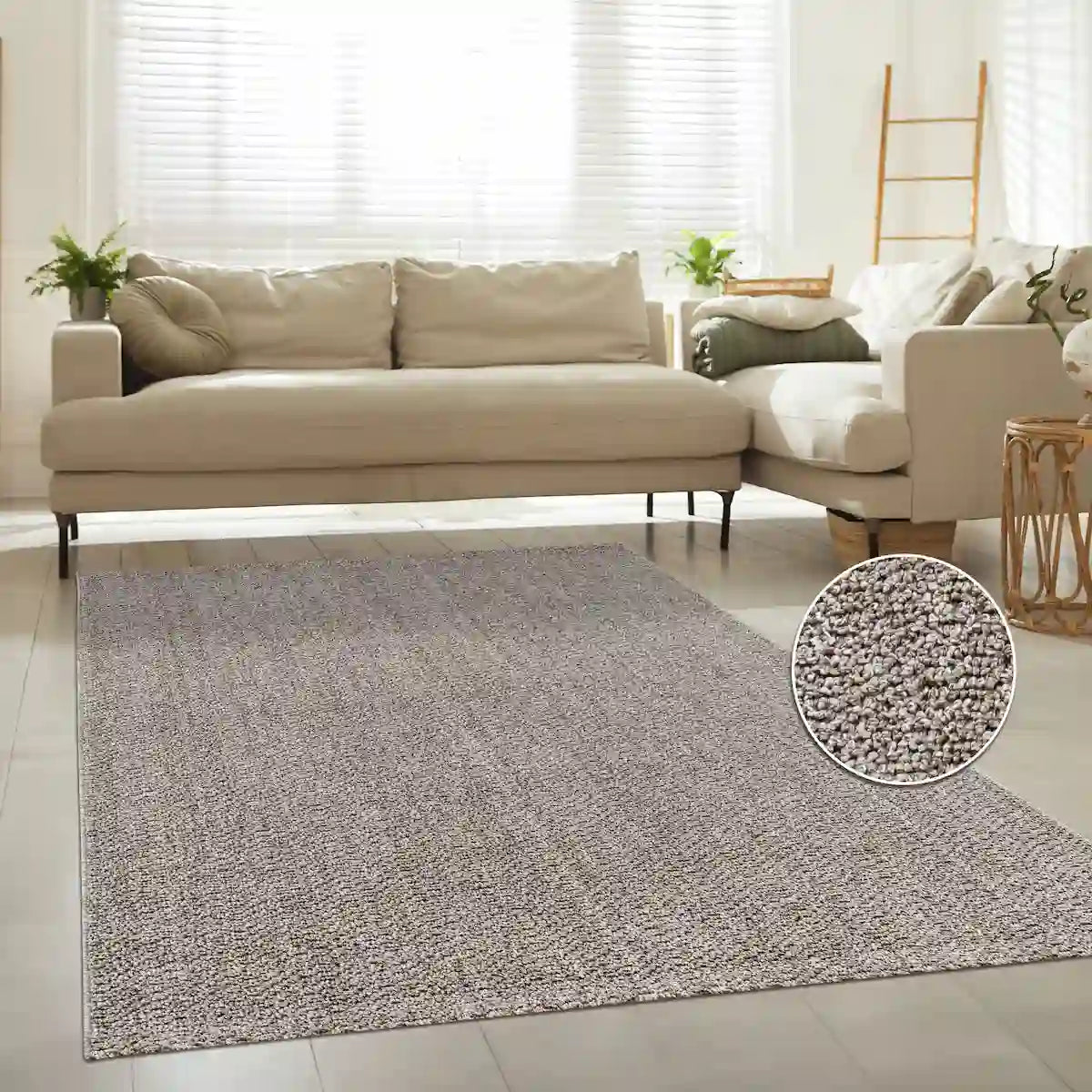 Tapis Uni Nara Gris