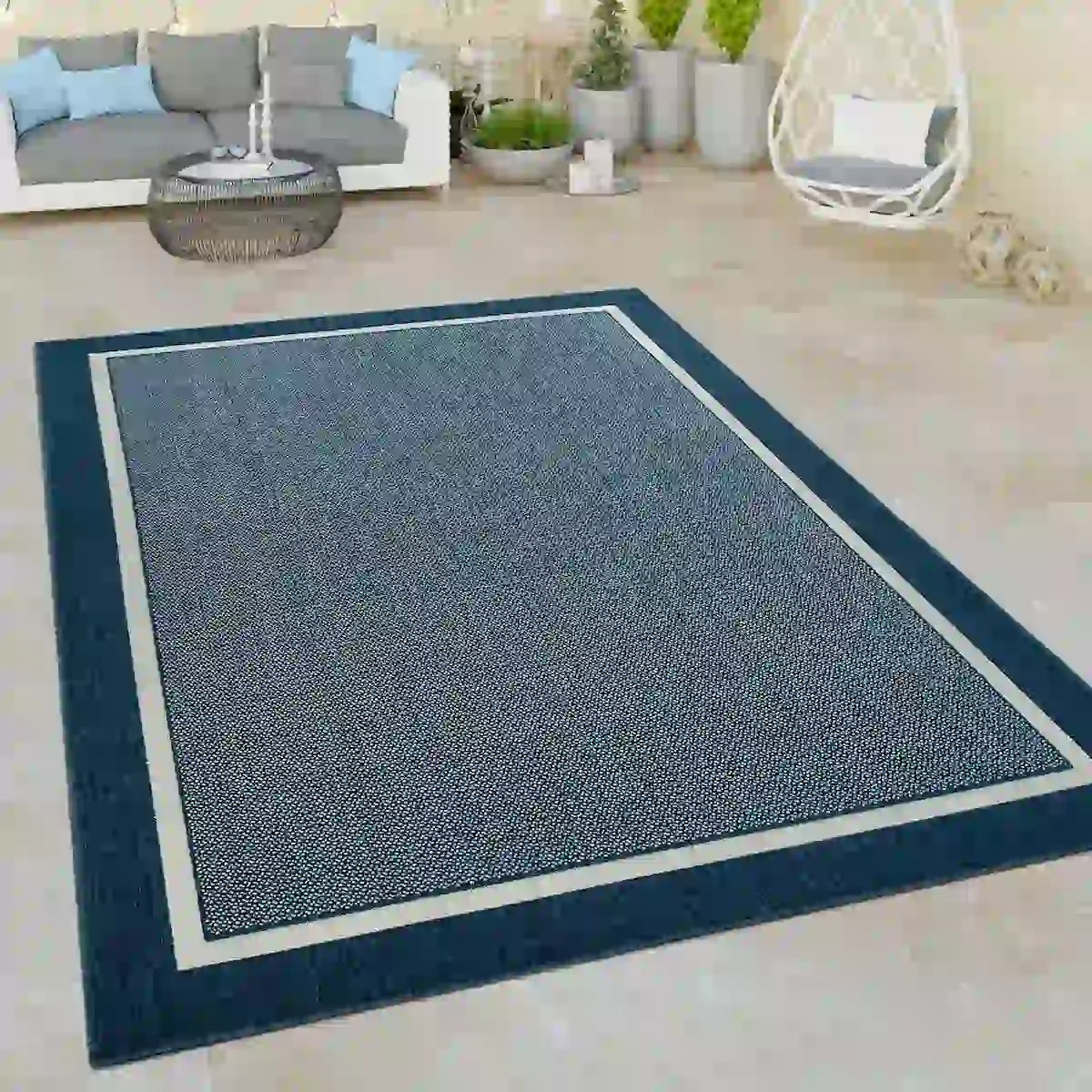 Tapis Uni Notuva Bleu