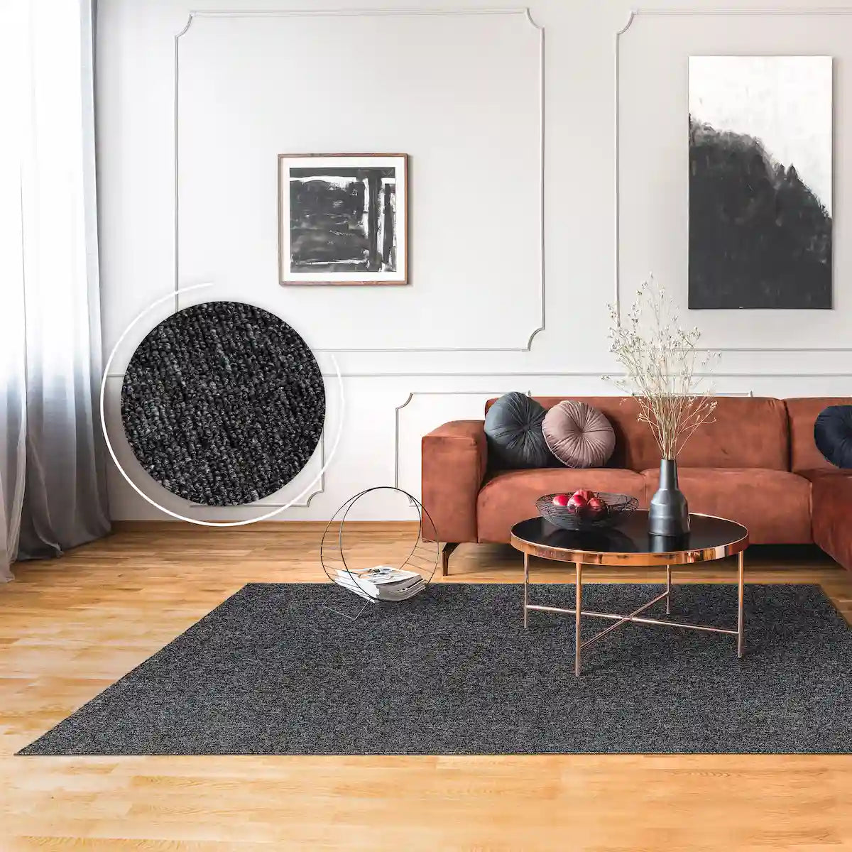 Tapis Uni Solly - Anthracite