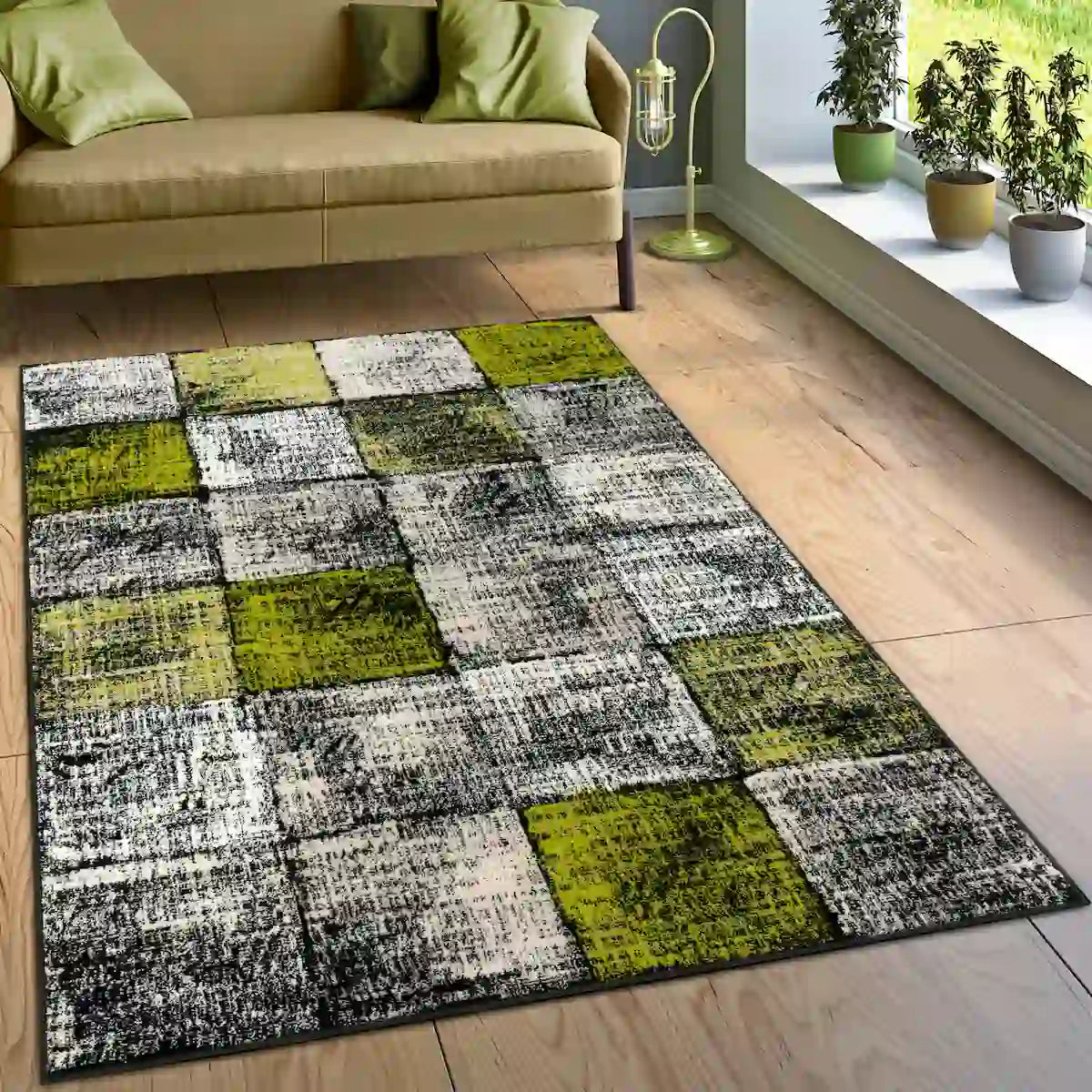 Tapis Vintage Patch - Vert