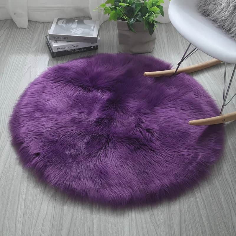 Tapis Rond Violet - Hoca Design