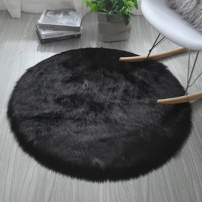 Tapis Rond Noir - Hoca Design