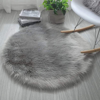 Tapis Rond Gris - Hoca Design