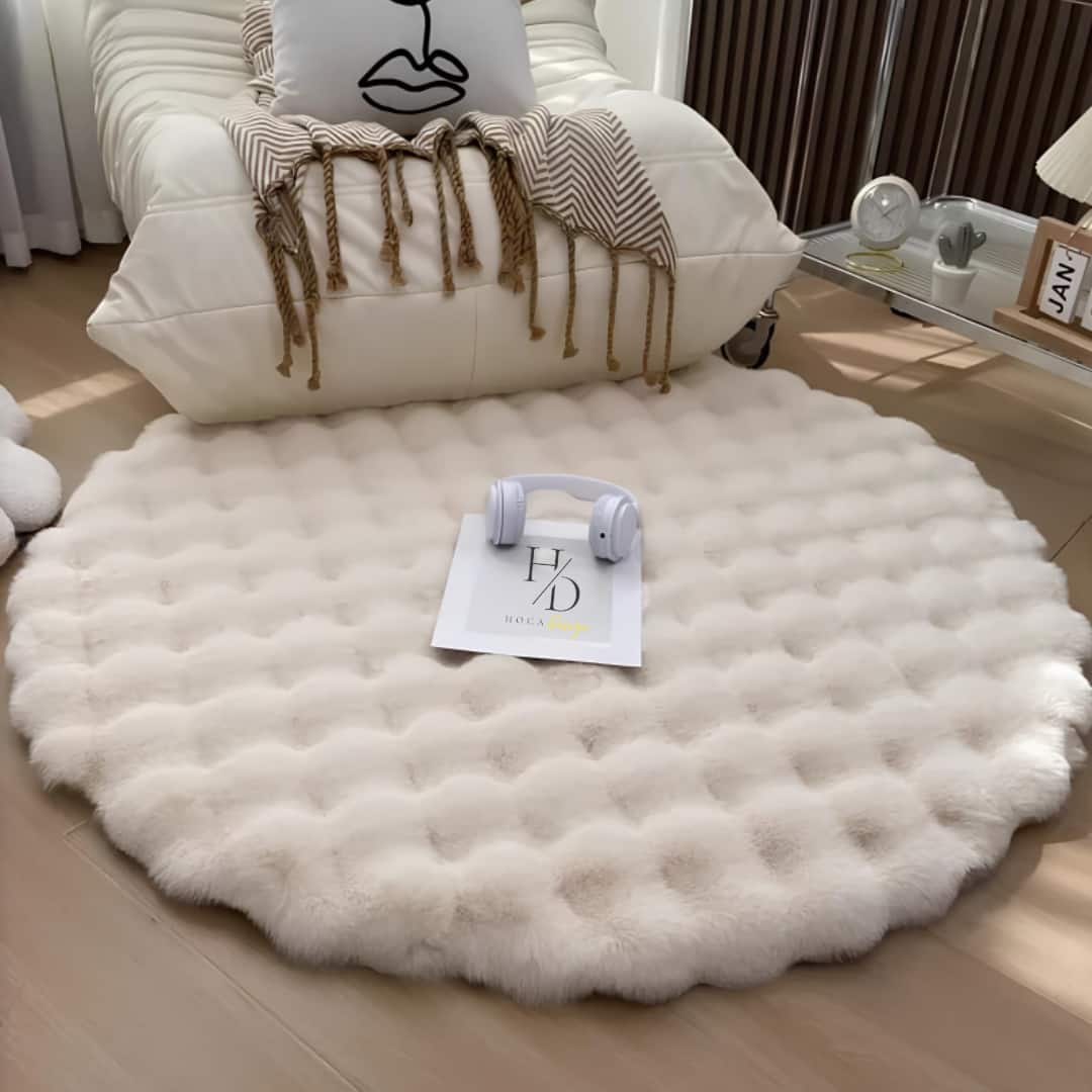 Tapis Rond Cosy Beige - Hoca Design